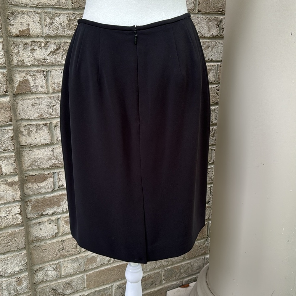 Tahari Classic Black Pencil Skirt - Petite 10 - Picture 3 of 9